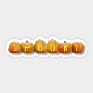 SPOOKY Jack o'lantern pumpkins (perfect for Halloween) Sticker